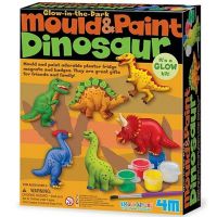 Set za lijevanje gipsanih dinosaura s bojom koja svijetli u mraku