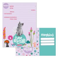 Ars Una: Slatke životinje - Set pozivnica s mačićem 10 kom s omotom
