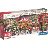 Božićno selo 1000-dijelni panoramski puzzle - Clementoni