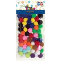 Šareni pompon set 15mm 60kom