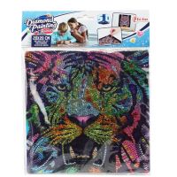 Slika s dijamantima: Set za dijamantno slikanje Tigar 20x20 cm