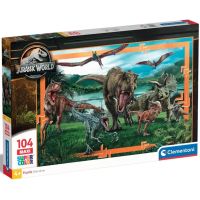 Jurassic World kraljevstvo dinosaura 104 dijela maxi supercolor puzzle - Clementoni