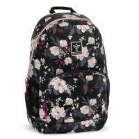 Ars Una: Flowery Black cvjetni AU-2 školska torba, ruksak 32x46x22cm