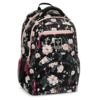 Ars Una: Flowery Black cvjetni ergonomski školski ruksak, 33x45x24cm - a/r/Ars-Una-Flowery-Black-cvjetni-ergonomski-skolski-ruksak-33x45x24cm-1.jpg