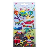 The Littlies: Šareni automobili 3D pufasti naljepnica set 10x22cm na listu