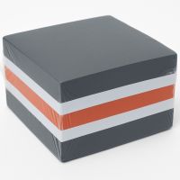 Blok za bilješke u crno-bijelo-narančastoj boji, 8,5x8,5x4 cm