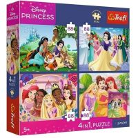 Disney Princeze - 4 u 1 puzzle 4 x 88 komada - Trefl