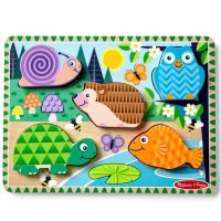 Dodirni i osjeti Šumske životinje drvena taktilna slagalica - Melissa & Doug