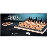 Drveni šah 3u1 set 39,5cm