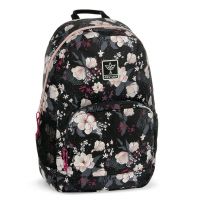 Ars Una: Flowery Black cvjetni AU-2 školska torba, ruksak 32x46x22cm