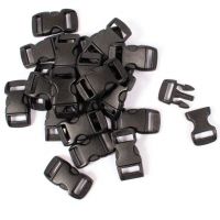 Playbox: crne plastične kopče, set od 10 kom., 11 mm