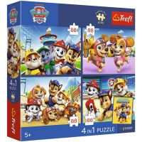 Psići u ophodnji - 4 x 88 kom Premium Plus Kids puzzle - Trefl