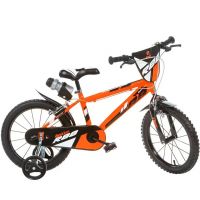 R88 dječji bicikl od 14” s držačem za bocu i pomoćnim kotačićima, narančasto-crne boje – Dino Bikes bicikl - r/8/R88-djecji-bicikl-od-14-s-drzacem-za-bocu-i-pomocnim-kotacicima-narancasto-crne-boje-Dino-Bikes-bicikl-1.jpg