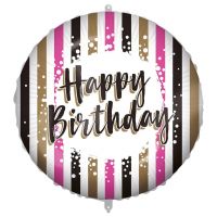 Rođendanski folija balon – s natpisom „Happy Birthday”, zlatno-crno-ružičasti prugasti dizajn 46 cm - r/o/Rodendanski-folija-balon-s-natpisom-Happy-Birthday-zlatno-crno-ruzicasti-prugasti-dizajn-46-cm-1.jpg