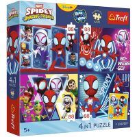 Spidey i prijatelji - 4 x 88 dijelova Premium Plus Kids puzzle - Trefl
