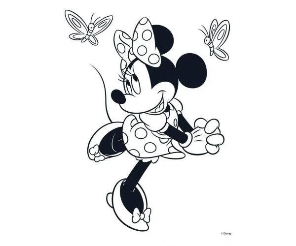 Luna: Bojanka s Minnie Mouse, sa naljepnicama i 6 flomastera