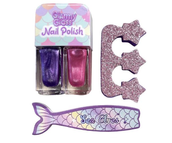 Luna: Glammy Gloss – Set lakova za nokte sirena, 2 komada s lakovima i dodacima