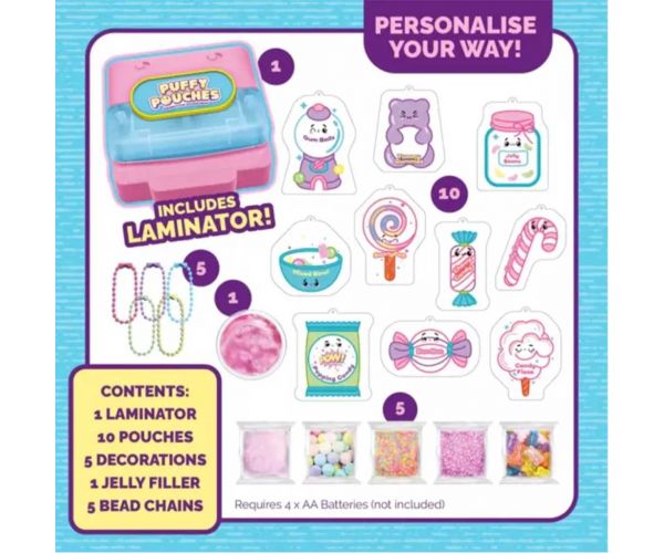 Puffy Pouches: Pufi charm dizajn set - slatkiši