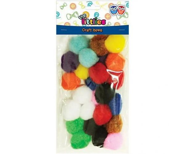 Šareni pompon set 25mm 25kom