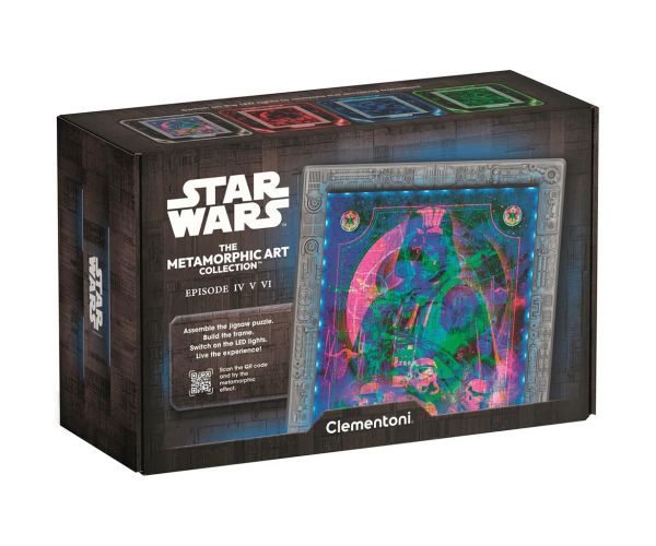 Ratovi zvijezda Metamorfozni Klasična trilogija 520 komada puzzle s okvirom i RGB LED osvjetljenjem – Clementoni