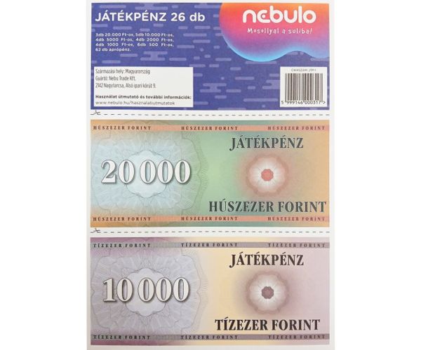Nebulo: Paket igraćeg novca s izrezivim sitnišem
