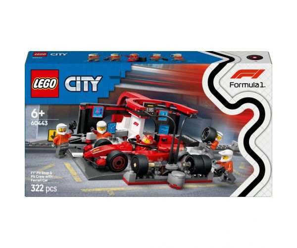 LEGO® City: F1®-ova garaža i osoblje s Ferrari autom (60443)