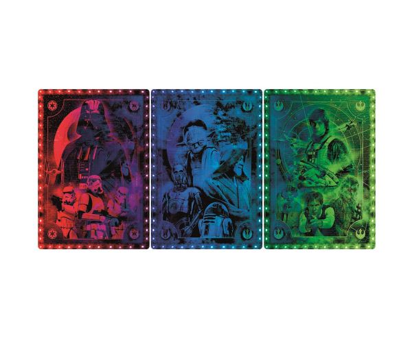 Ratovi zvijezda Metamorfozni Klasična trilogija 520 komada puzzle s okvirom i RGB LED osvjetljenjem – Clementoni