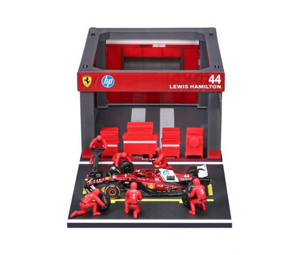 Bburago: F1 trkaći automobil - Ferrari SF-25 Pit / Lewis Hamilton 1/43