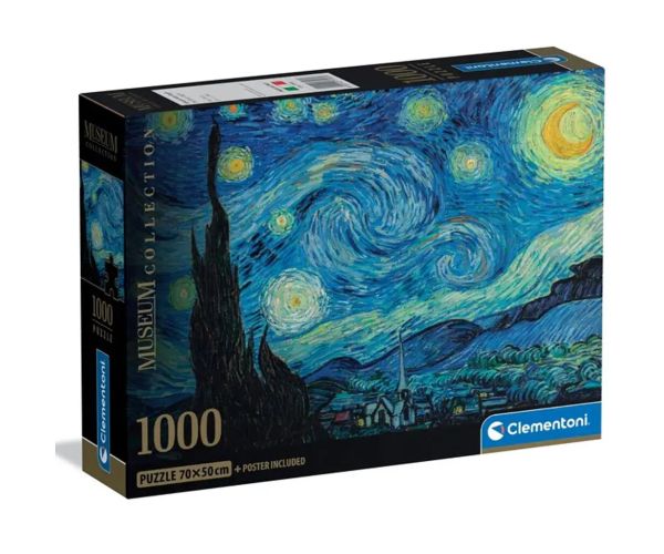 Muzejska kolekcija: Van Gogh - Zvjezdasta noć HQC 1000 dijelova puzzle s posterom - Clementoni