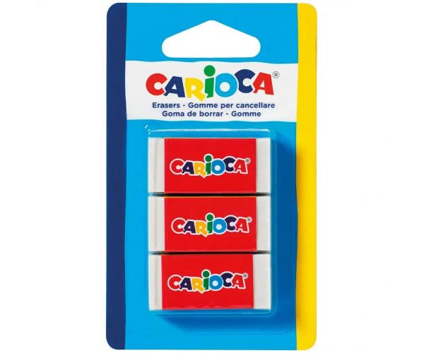 Gumica za brisanje u papirnatoj kutiji, set od 3 komada - Carioca