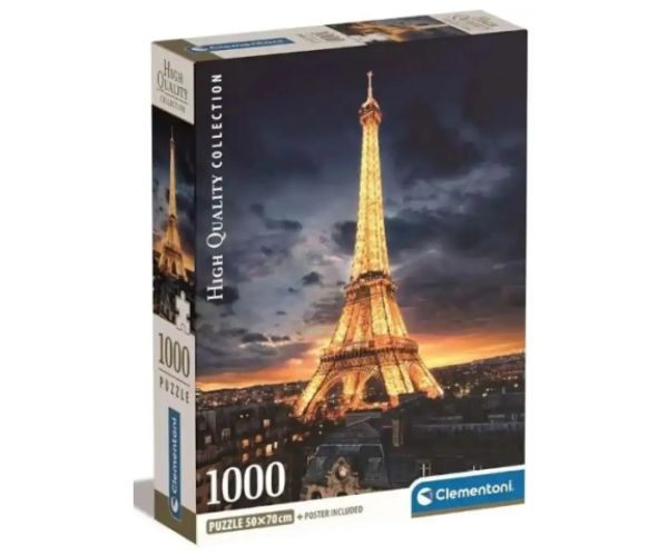 Eiffelov toranj HQC 1000-dijelni puzzle s posterom - Clementoni