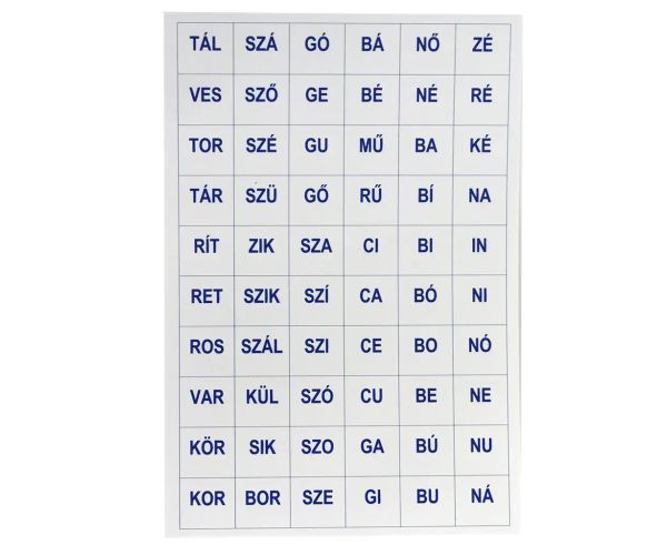 Set od 4 listova s izrezanim slovima
