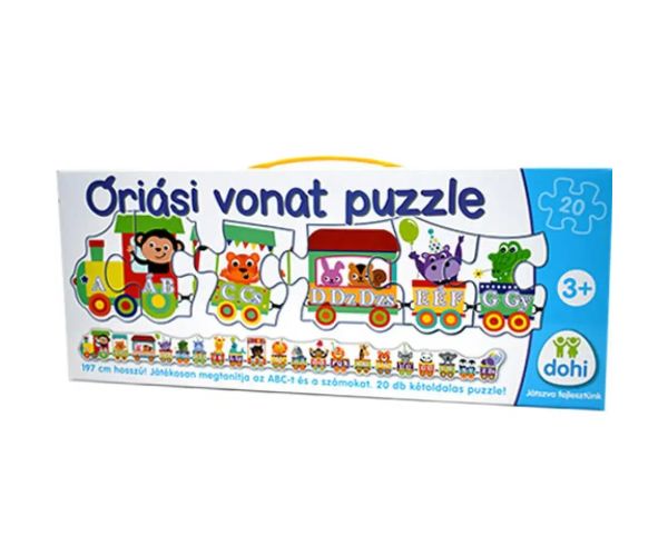 Ogromna vlak puzzla s slovima i brojevima - D-Toys