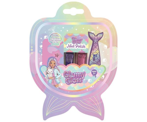 Luna: Glammy Gloss – Set lakova za nokte sirena, 2 komada s lakovima i dodacima
