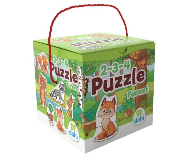 2-3-4 Komadna Puzzle - Šumske životinje
