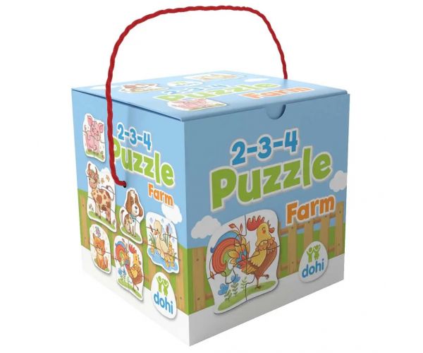 2-3-4 Darabos Puzzle - Farm állatok