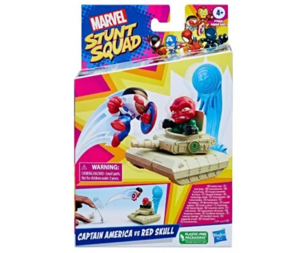 Marvel Stunt Squad: Captain America vs. Set za igru Red Skull Launcher - Hasbro