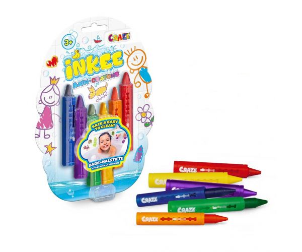 Craze Inkee: Voštane bojice za kupanje, set od 6 kom.