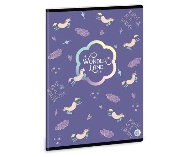 Ars Una: Wonderland Unicorn bilježnica na linije A/5