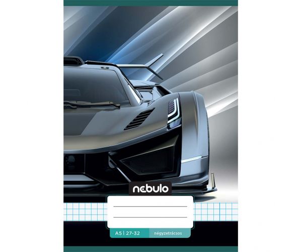 Nebulo: Kockasti sportski auto s uzorkom bilježnica 27-32 A/5