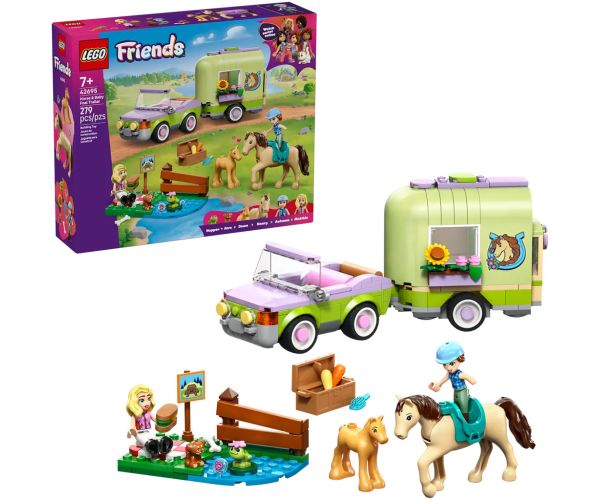 LEGO® Friends: Prikolica za konje i jahače (42695)