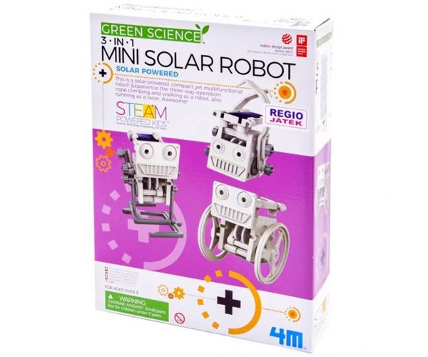 3az 1-ben Napelemes Robot – Mozgás napenergiával, játék tudománnyal