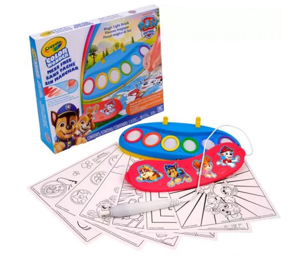 Crayola: Color Wonder Čarobni set za bojanje s svjetlećim kistom - Paw Patrol