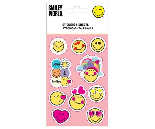 Smiley set samoljepljivih naljepnica 8x12cm 5 kom