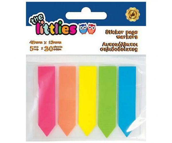 Neon Post-it 5x20kom 48x12mm