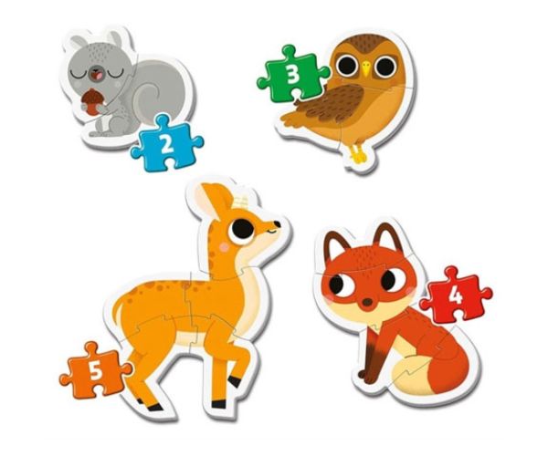 Šumske životinje 4u1 puzzle set - Clementoni