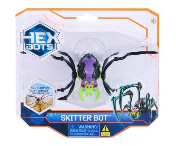 Hex Bots: Skitter Bot interaktivni robot pauk – zeleni-ljubičasti - Spin Master