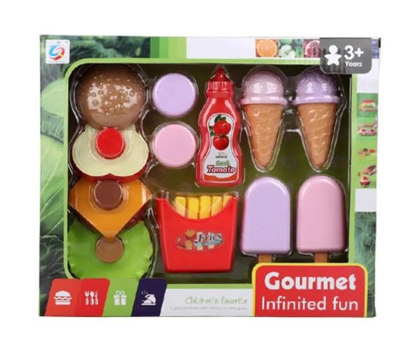 Gourmet hamburger set za igru ​​sa sladoledom