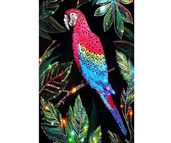 Dijamantni puzzle: Set za dijamantno slikanje papige 10x15cm