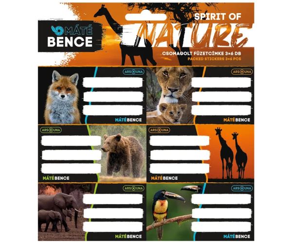 Ars Una: Spirit of Nature pakirane naljepnice za bilježnice 3x6 komada